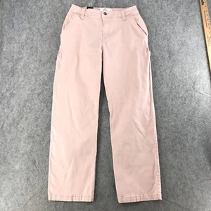 Hollister Dad Pants Juniors Size 5R/W27 Dusty Pink High Rise Utility Stretch - Picture 1 of 12