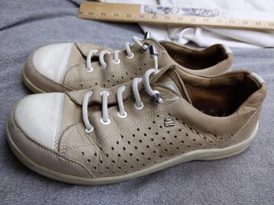 Finn Zapatos Confort Mujer Talla 38 Beige Blanco Cuero Caminar Informal Alemania Foto 1 de 4