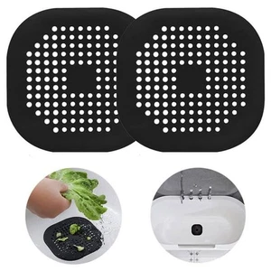 2 Pack Drain Cover Hair Catcher Pad, Silicone Tube Trap Shower with Sucker fo... - Picture 1 of 7