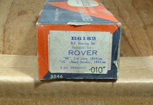 P4 Rover 75 90 105R 105S B6182 0.010" OEM s058 Glacier Big End Bearing Set NOS - Picture 1 of 4