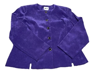 Chaqueta Blazer De Colección Años 80 Leslie Fay Imitación Gamuza Púrpura Abotonada Para Mujer’s 16 - Imagen 1 de 9