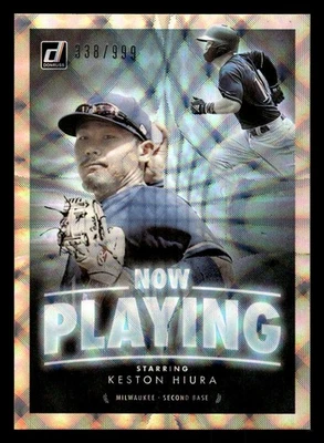 2020 Donruss #NP-11 Keston Hiura Now Playing #/999 - Image 1 of 2