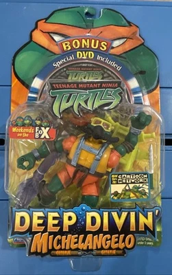 TMNT Teenage Mutant Ninja Turtles Deep Divin' Michelangelo - Playmates 2004 New - Image 1 of 4