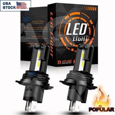 For Chevrolet Aveo 2004-2011 2pc 9003 LED Headlight High/Low Beam Bulbs Kit - Image 1 of 4