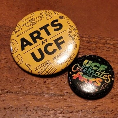 UCF Knights Celebrates Arts Pin Back Button Lot Of 2 Set  - Image 1 of 4