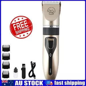 Cat Dog Pet Clippers Hair Electric Clipper Grooming Trimmer Shaver Cordless Kit - Picture 1 of 10