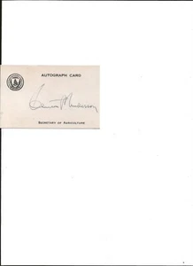 Clinton Anderson autographed card as Secretary of Agriculture - Picture 1 of 1
