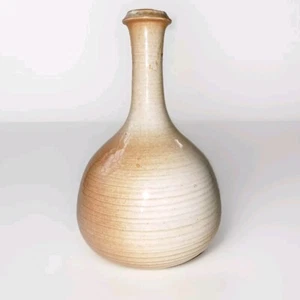 Vase bouteille Céramique Vintage 50 Grès Signé Montgolfier - Picture 1 of 9