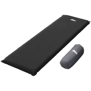 Weisshorn Self Inflating Mattress 9.5cm Camping Sleeping Air Bed Single Black - Picture 1 of 8