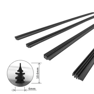 2x 26" 6mm Cut to Size Van Car Replacement Rubber Wiper Blade Refill Universal - Bild 1 von 12