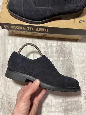 J.M. Zapatos Oxford de gamuza Weston 300 para hombre azules PVP 945 $, talla UK 7 Foto 1 de 4