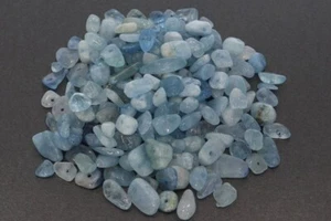50 g (26,10 € */ 100 g) aguamarina mejor piedra preciosa astilla perforada 50 gramos -  - Imagen 1 de 2