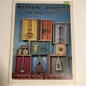 Vintage 1975 Macrame Pattern Book MACRAME HANGERS FOR SMALL SPACES 22 Pages - Picture 1 of 9