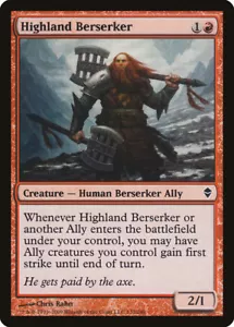 MTG Highland Berserker Zendikar 132/249 Regular Common Near Mint NM - Picture 1 of 1