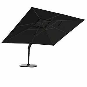 Ampelschirm Gastro Sonnenschirm 3x4m Schwarz inkl. Windsicherung+Schutzhülle - Bild 1 von 8