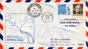 Pan American World Airways First Flight New York - Monrovia Liberia - 1973 - Picture 1 of 2