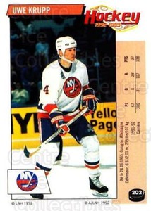 1992-93 Panini Stickers French #202 Uwe Krupp
