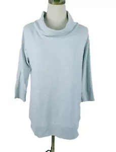 HAVEN Well Within Light Blue Marled Sweatshirt Womens Size PM 3/4 Dolman Sleeve - Picture 1 of 6