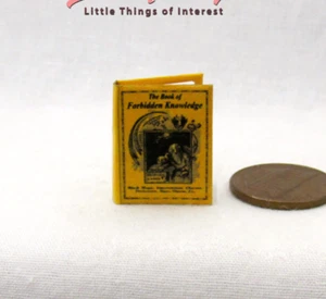 BOOK OF FORBIDDEN KNOWLEDGE 1:12 Scale Miniature Readable Book Magic - Picture 1 of 9