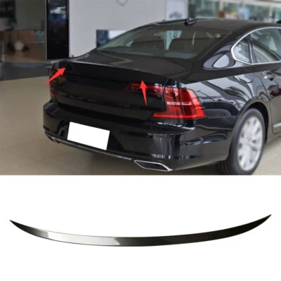 Exterior Rear Spoiler Tail Trunk Wing Bar Trim 1pcs For Volvo S90 2017-2022 Gray - Image 1 of 4