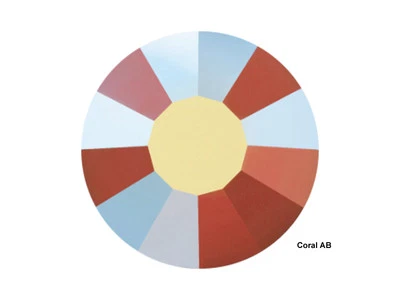 Coral AB, Preciosa Подлинные Чешские Стразы Viva Chaton Роза с Плоской Спиной, Viva12 - Изображение 1 из 4