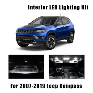 10 Bulbs Canbus LED Car Map Dome Light Interior Kit For Jeep Compass 2007-2020 - Picture 1 of 7