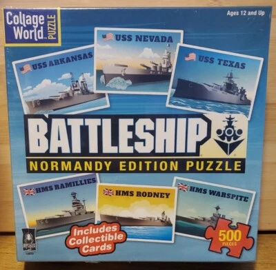 NUEVO Rompecabezas Collage Mundo Acorazado Edición Normandía 500 Piezas con Tarjetas Foto 1 de 4