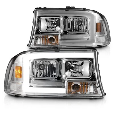 Faros cromados barra LED C Durango 1997-2004 Dodge Dakota 1998-2003 Foto 1 de 4