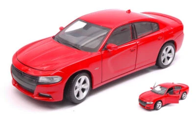 MODELLINO AUTO STATICO DIECAST WELLY DODGE CHARGER R/T 2016 ROSSO SCALA 1:24-27 - Immagine 1 di 2