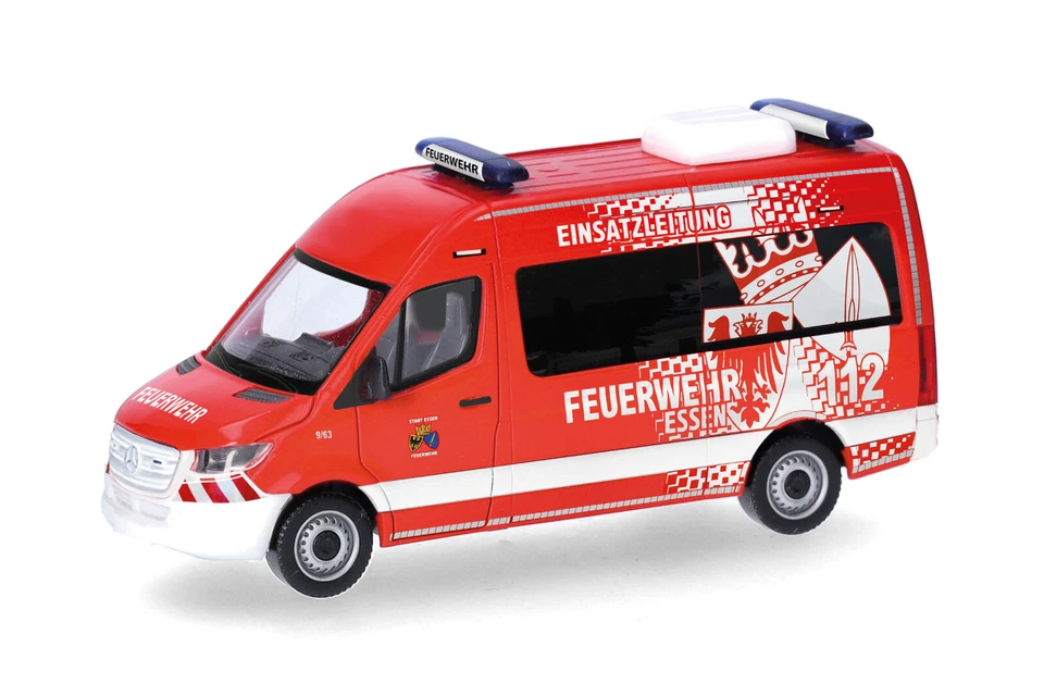 Herpa 098243 Mercedes Benz Sprinter Vigile Del Fuoco Essen HO 1:87 NUOVO - Immagine 1 di 1