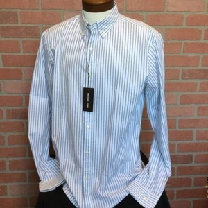 MICHAEL KORS mens button Front dress shirt Size XL slim fit stripe - Picture 1 of 9