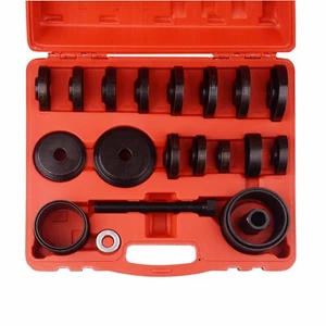 Kit de polea extractora adaptador herramienta de prensa de cojinete de tracción delantera 23 piezas - Imagen 1 de 10