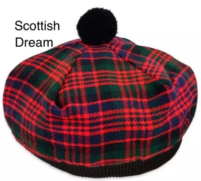Gran sombrero para hombre Scottish Dream Tam O' Shanter naranja tartán/gorra Tammy tamaño gratis Foto 1 de 4