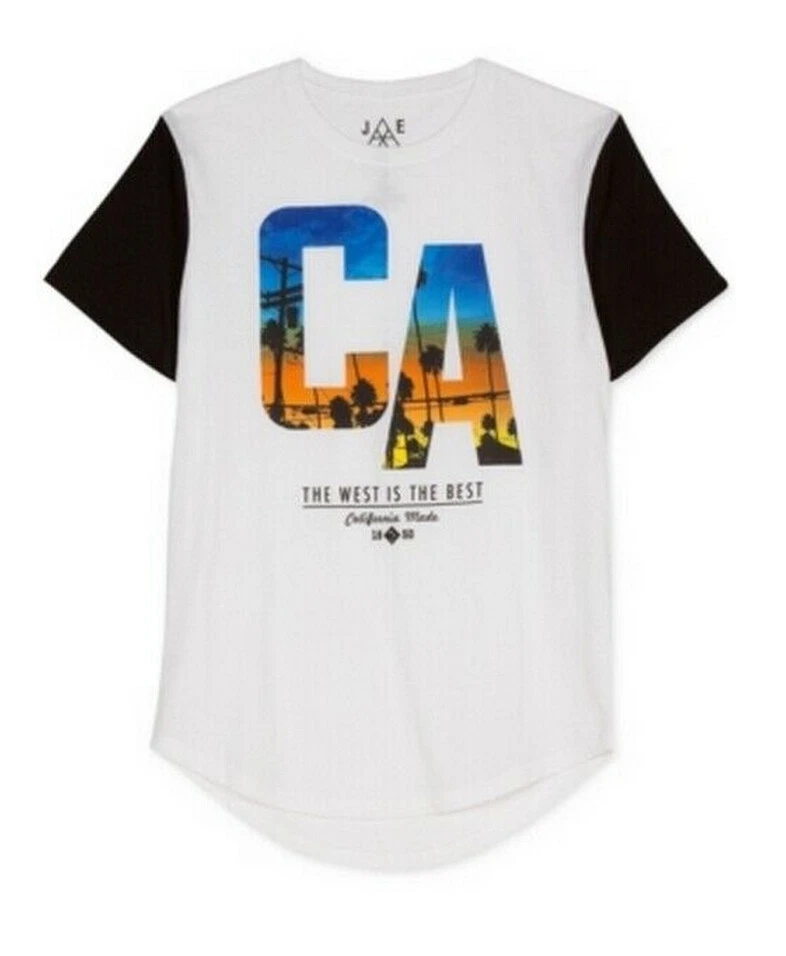 Camiseta Jem California The West Is The Best para hombre blanca negra talla mediana Foto 1 de 3