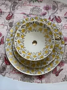 Schumann Arzberg Germania MCM Tazza Tè Trio Oro Giallo - Foto 1 di 7
