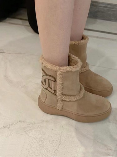 TOD’S Stivali Tod's donna in pile pesante antiscivolo sabbiato pelliccia di agnello tutto in uno cotone