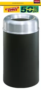 Rubbermaid Commercial Crowne Trash Can 15 Gallon Open Top AOT15 Wastebasket NIB - Picture 1 of 24