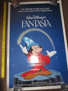 POSTER FILM ORIGINALE FANTASIA 27x41 ROTOLATO 1982 WALT DISDISNEY - Foto 1 di 2
