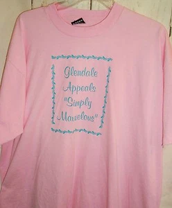 Vtg Womens Plus Sz XXL Glendale Appeals "Simply Mauvelous" T Shirt Glendale Ca - Picture 1 of 3