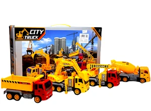 City Heavy Duty Truck Set - 4-Piece Construction Vehicle Toy Set for Kids - Picture 1 of 15