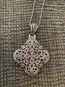 ID SSP Sterlingsilber byzantinisches Kreuz Typ Anhänger & Kette: Italien - Bild 1 von 4