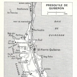 Presqu'île de Quiberon - - Plan France Ville - Carte ancienne 1967 - Picture 1 of 2