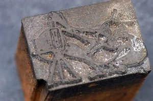 PRINTING BLOCK OF CARTOON BIRD BEHIND CAMERA - FREE USA DELIVERY - Picture 1 of 3