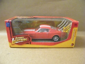 Johnny Lighting Musclecars R32 Red w/White Stripe 65 Ford Mustang NEW In Box - Picture 1 of 6