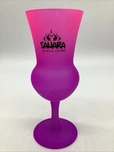 Vintage Sahara Hotel Casino Las Vegas vetro uragano rosa 8,25" - Foto 1 di 8