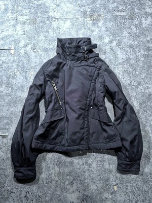 crop asymmetrical jacket collar buckle bondage moto jacket hysteric glamour - Image 1 of 4