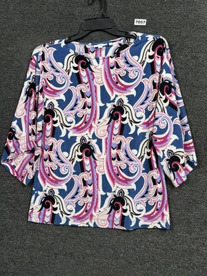 Top Chico's Paisley Kimono Manga Mujer Talla 1 US M Multicolor Cuello Redondo  Foto 1 de 4