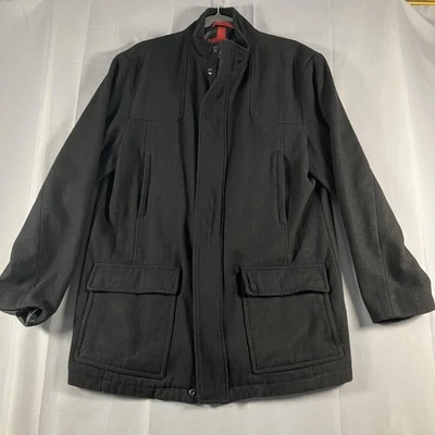 Alfani Jacket Mens Large Wool Blend Full Zip Button Front Coat Pockets - Image 1 of 4