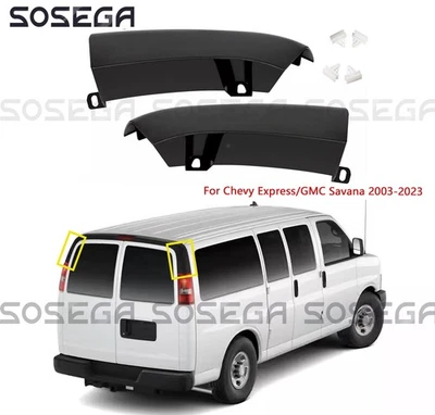 For Chevy Express/GMC Savana 2003-2023 Rear Upper Corner Trims Moldings Applique - Image 1 of 4