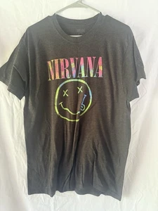 Camiseta Nirvana Multicolor Smiley On Gris Carbón Talla 2XL Algunos Se Desvanecen De... - Imagen 1 de 4